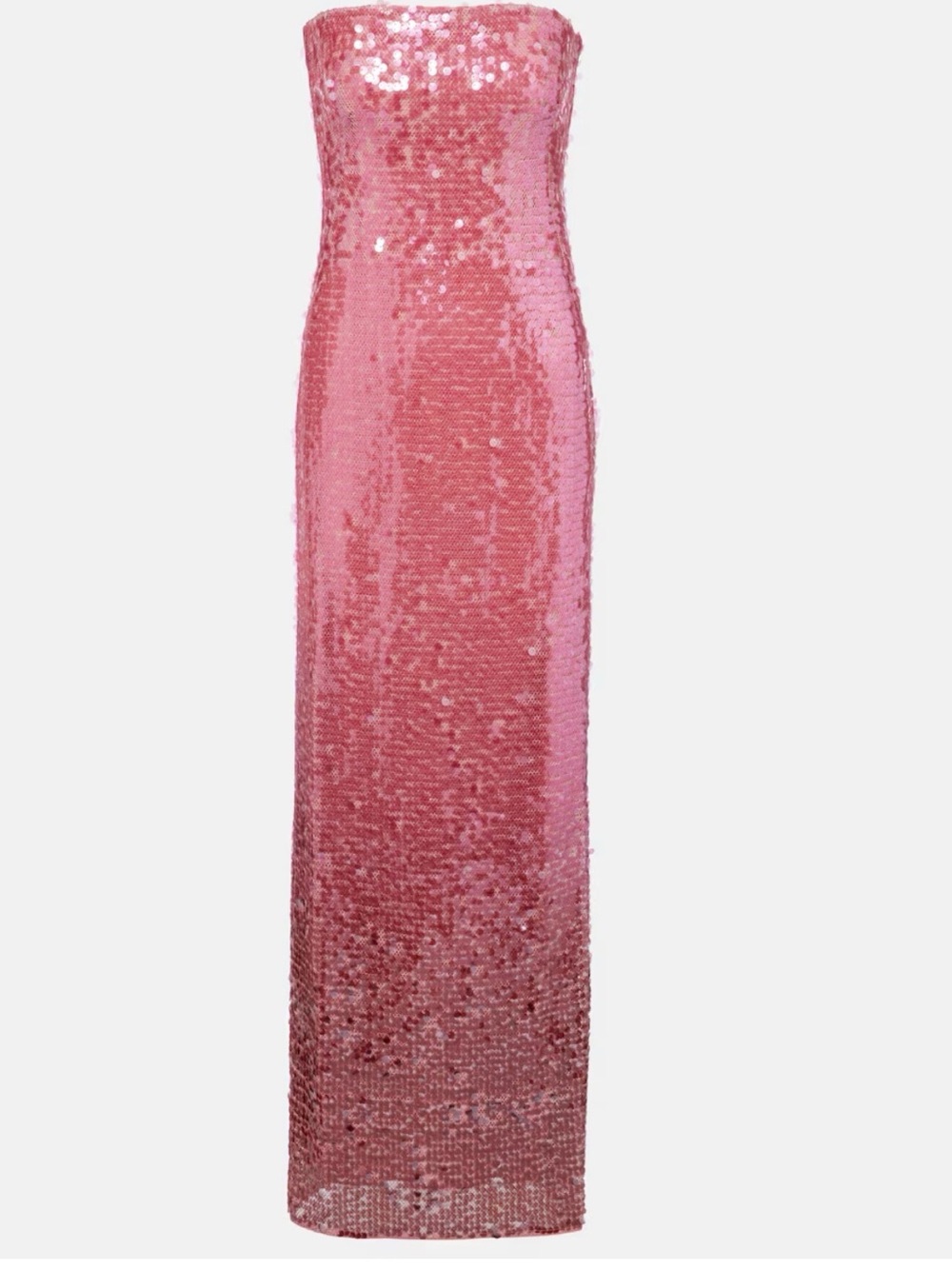 Jonathan Simkhai Pink Strapless Sequin Column Gown